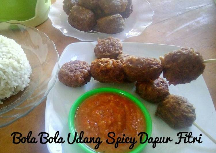 Resep Bola-Bola Udang Spicy Dapur Fitri, Lezat