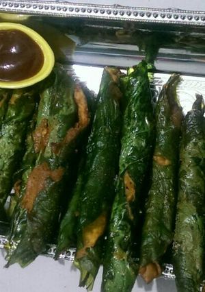 A picture of Spinach cigars.