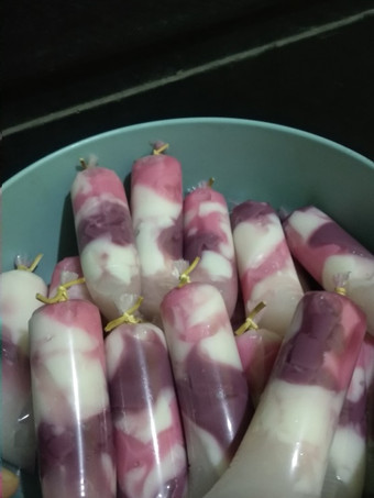Cara Gampang Membuat Es lilin susu jelly kelapa, Enak