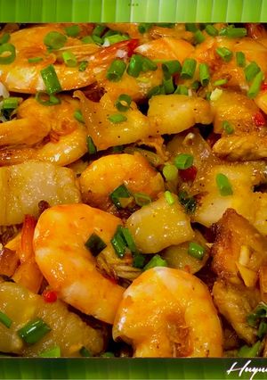 Hình của món Tép Rim Thịt Ba Rọi.
