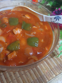 A picture of Chicken shashlik.