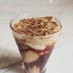 A picture of Dalgona coffee.