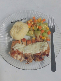 Foto resep Simple Chicken Steak with Garlic-White Sauce (less oil)