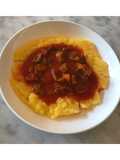 Polenta with Tomato Sauce and Cremini Mushrooms 🍄