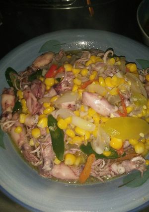 Foto resep Tumis Cumi Asin Jagung