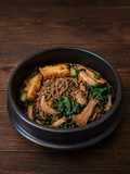 Soba Bowl 🍜 Soba mit Tofu, Spinat und Pilze [Vegan]