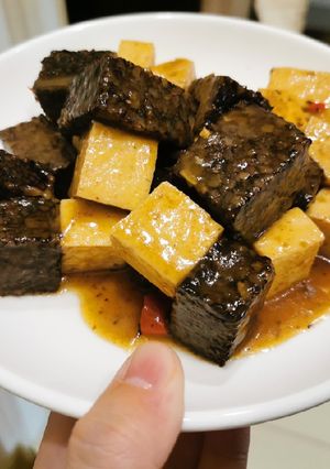 椒麻熊貓豆腐豬血糕（小當家改良版 的食譜成品照片