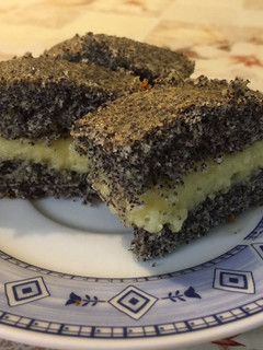 Krémes mákos/diós szelet recept fotója