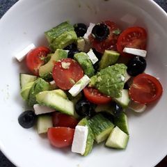 A picture of Greek salad.