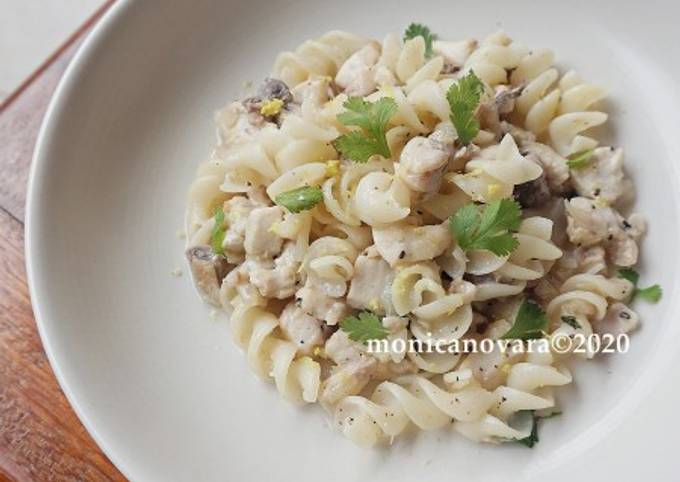 Lemon Cilantro Fish Pasta