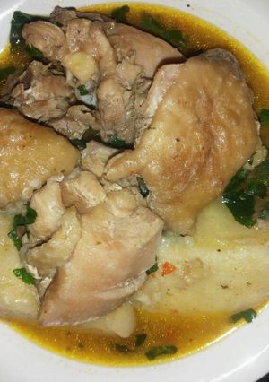 A picture of Chicken peppersoup.