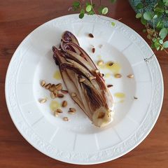 Roasted Radicchio Trevisano (red endive) #veganuary A picture of Roasted Radicchio Trevisano (red endive) #veganuary.