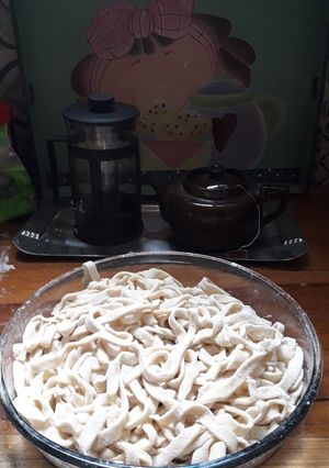 Una foto de Fideos caseros rapiditos