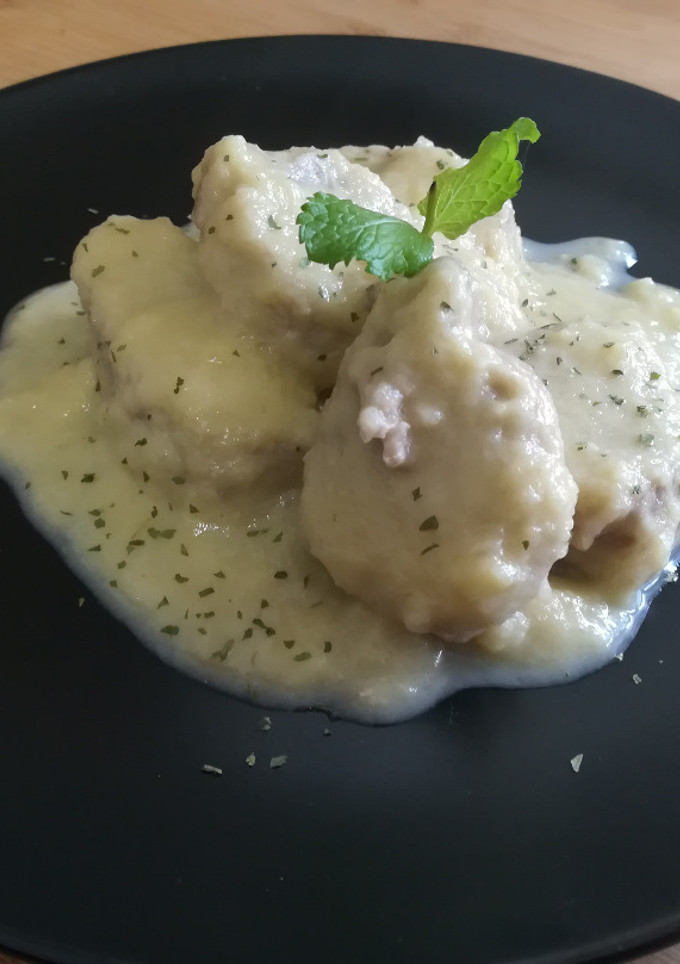 Una foto de Solomillo con salsa de manzana