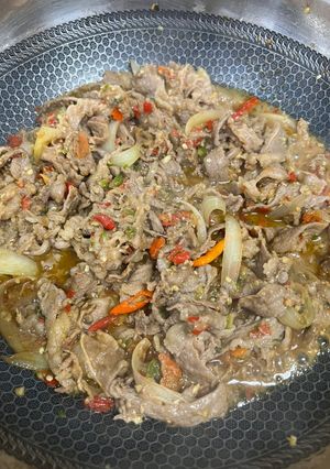 Foto resep Tumis pedas beef slice