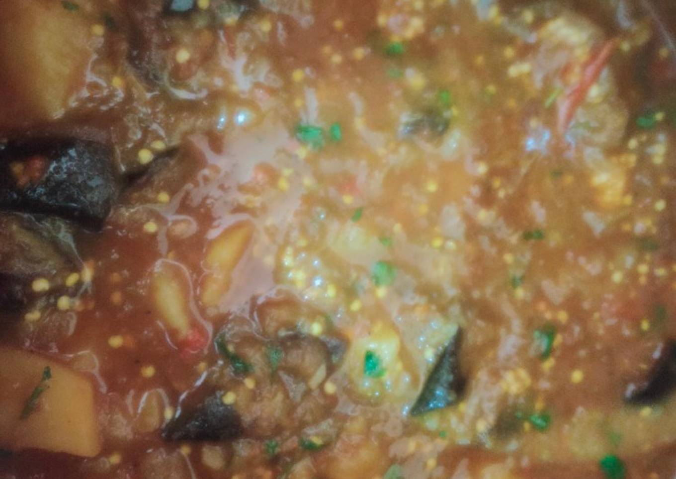 Potato brinjal gravy