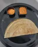 Whole Green Moong Dosa with chutney