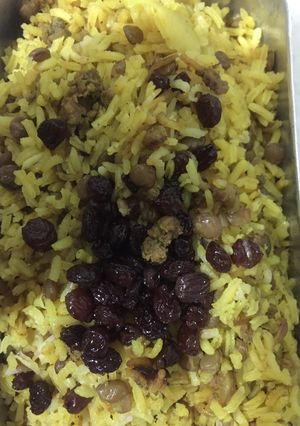 عکسی از دستور عدس پلوبه روش خودم 😄😋