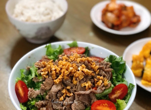 Hình của món Salad thịt bò.
