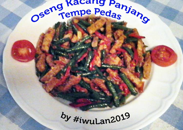 Oseng Kacang Panjang Tempe Pedas