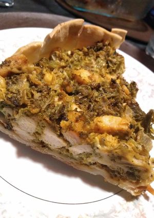 Una foto de Tarta de brócoli y pollo