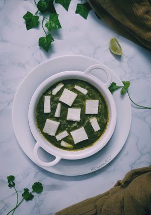 A picture of Palak Paneer.