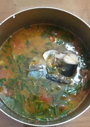 Hình của món Canh cá bạc má thơm cà.