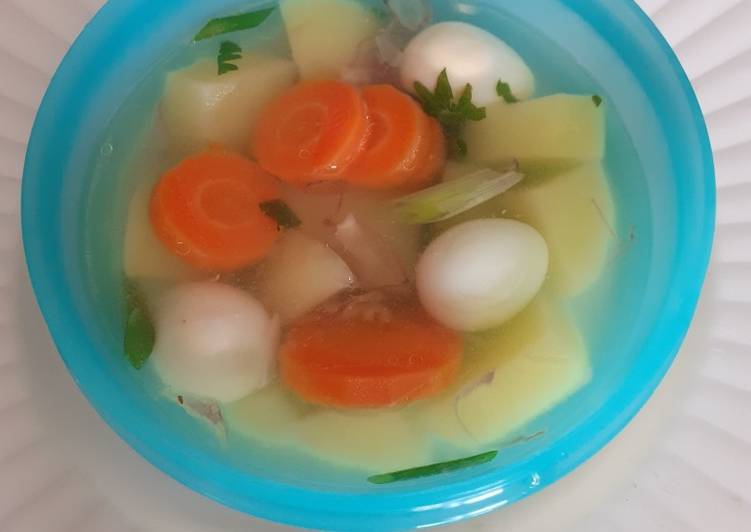 Sup telur puyuh anak