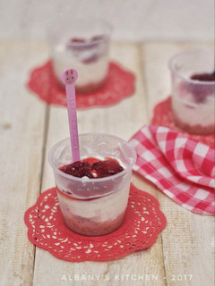 Foto resep Unbaked Strawberry Cheese Cake