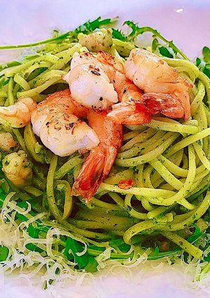 Hình của món Pesto pasta.