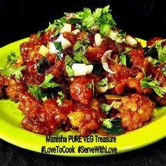 A picture of Schezwan Gobhi Manchurian.