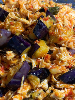 Foto resep Ayam suwir terong balado