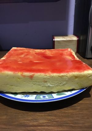 Foto resep Cheese cake with strawberry jam
