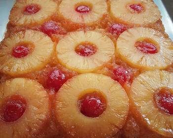 The New Way Make Recipe Pineapple Upside down cake Delicious Simple