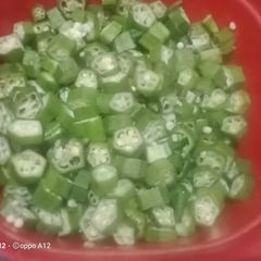 A picture of Bhindi fry no onion.