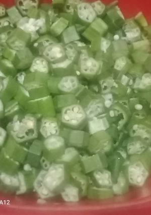 A picture of Bhindi fry no onion.