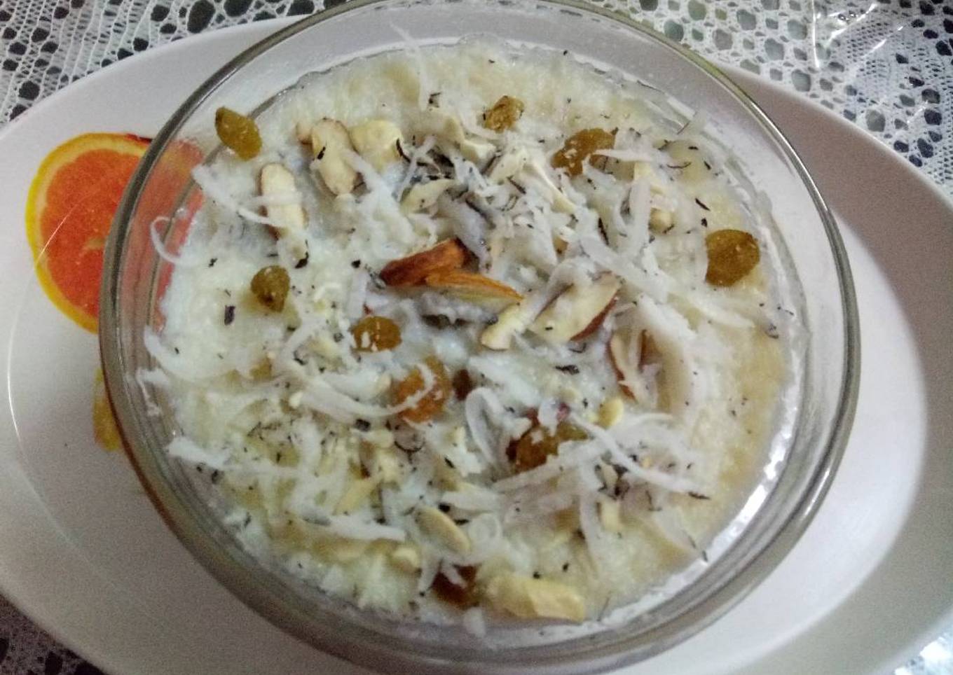 Feniyan kheer(white silky thin sevayian pudding)