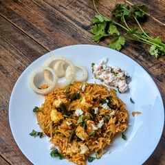 Green Beans and Paneer Pulav A picture of Green Beans and Paneer Pulav.