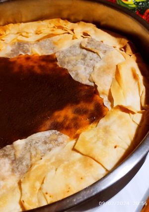 Φωτογραφία της συνταγής Γαλατόπιτα με φύλλα στην βάση