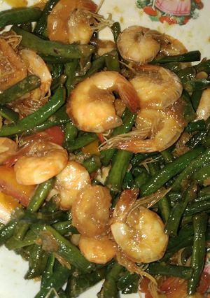 Foto resep Tumis Udang dan Kacang Panjang