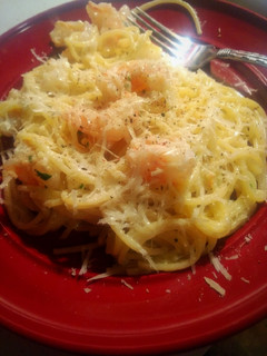A picture of Creamy Lemon Shrimp Pasta.