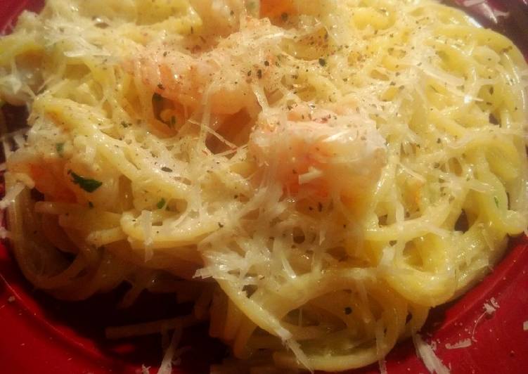 Recipe of Any-night-of-the-week Creamy Lemon Shrimp Pasta