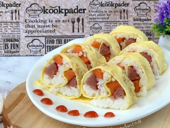 Langkah Mudah untuk Membikin Resep Rice Egg Roll yang  Bikin Ketagihan Anti Ribet, Menggugah Selera
