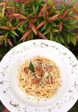 Foto resep Creamy Shrimp Alfredo Pasta