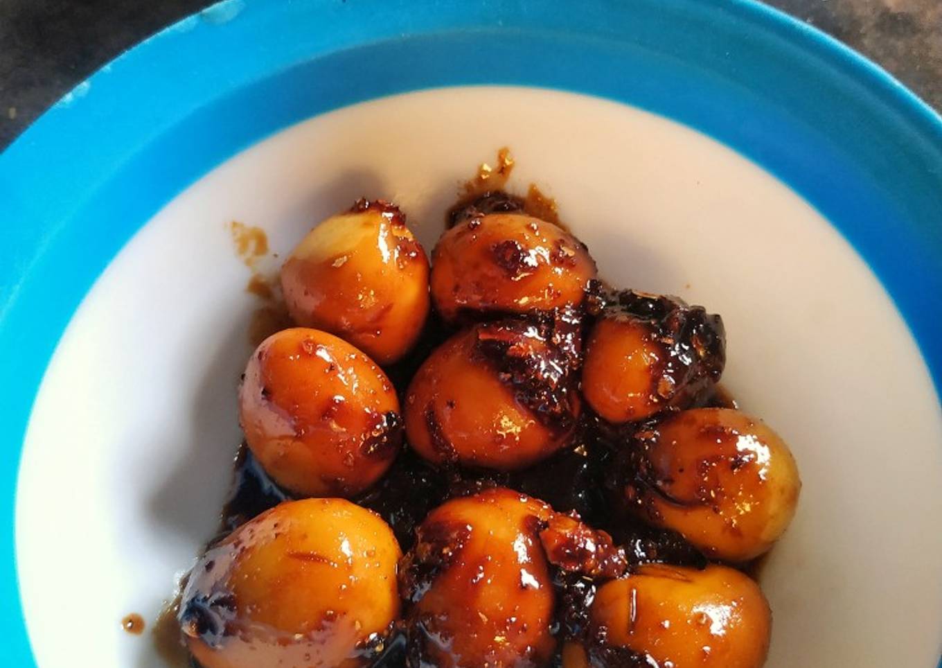 Sate telur puyuh (toddler meal)