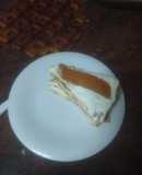 Tarta fría de galletas, membrillo y queso