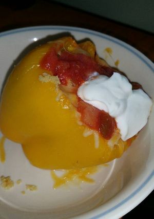A picture of Chicken Fajita Stuffed Peppers.