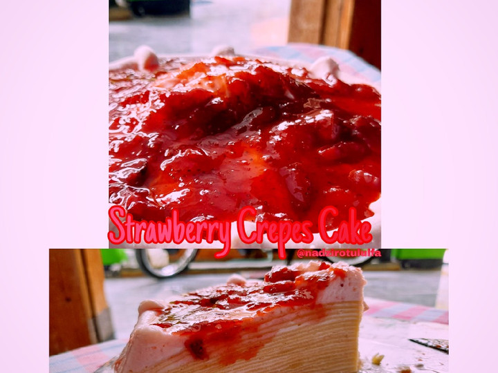  Cara gampang memasak Strawberry French Crepes Cake dijamin nagih banget