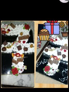 صورة لوصفة كيكة الارقام بالجينواز رائعة 😉😋🖒🍫🍬