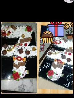 صورة لوصفة كيكة الارقام بالجينواز رائعة 😉😋🖒🍫🍬